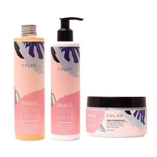 3-pack Brave. New. Hair. Color Schampoo + Conditioner + Mask - Vivid Glow