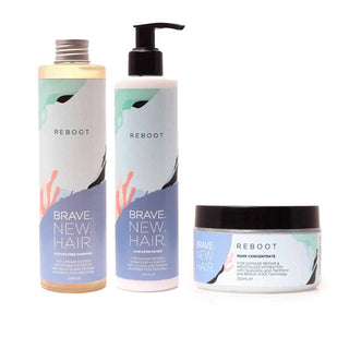 3-pack Brave. New. Hair. Reboot Schampoo + Conditioner + Mask - Vivid Glow