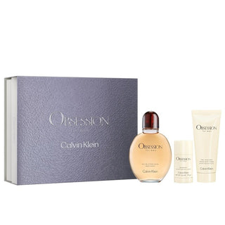 Giftset Calvin Klein Obsession for Men Edt 125ml + Aftershave Balm 100ml + Deostick 75g