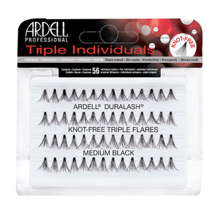 Ardell Triple Individuals Duralash Knot Free Flares Medium Black - Vivid Glow