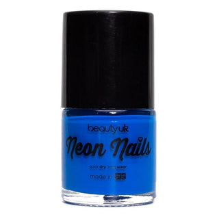 Beauty UK Neon Nail Polish - Blue - Vivid Glow