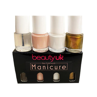 Beauty UK Rose Gold French Manicure Set 4x9ml - Vivid Glow