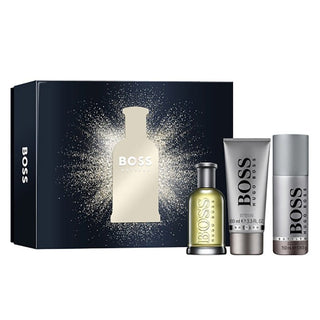 Giftset Hugo Boss Bottled Edt 100ml + Shower Gel 100ml + Deo Spray 150ml - Vivid Glow