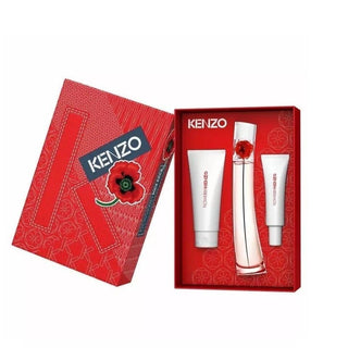 Giftset Kenzo Flower By Kenzo Edp 50ml + Body Lotion 75ml + Hand Cream 20ml - Vivid Glow