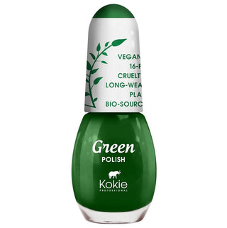 Kokie Green Nail Polish - Eden - Vivid Glow