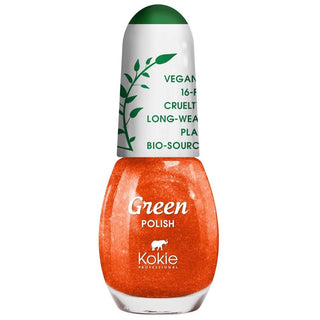 Kokie Green Nail Polish - Hotline - Vivid Glow