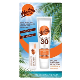 Malibu Sun Face Cream & Lipbalm SPF30 Blister Duo - Vivid Glow