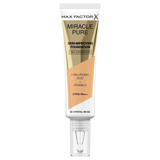 Max Factor Miracle Pure Skin-Improving Foundation 33 Crystal Beige 30ml - Vivid Glow