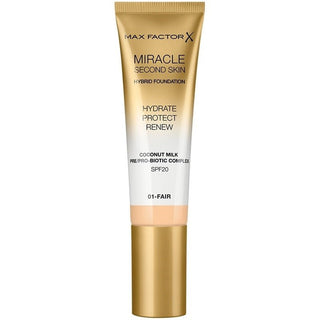 Max Factor Miracle Second Skin Foundation 01 Fair - Vivid Glow