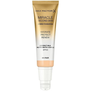 Max Factor Miracle Second Skin Foundation 01 Fair - Vivid Glow