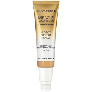 Max Factor Miracle Second Skin Foundation 06 Golden Medium - Vivid Glow