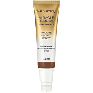 Max Factor Miracle Second Skin Foundation 13 Deep - Vivid Glow