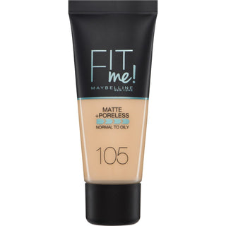 Maybelline Fit Me Matte + Poreless Foundation - 105 Natural Ivory - Vivid Glow