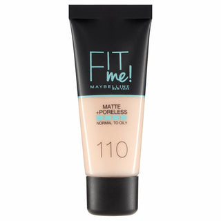 Maybelline Fit Me Matte + Poreless Foundation - 110 Porcelain - Vivid Glow