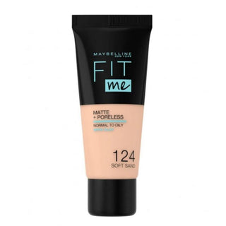 Maybelline Fit Me Matte + Poreless Foundation - 124 Soft Sand - Vivid Glow