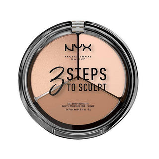 NYX PROF. MAKEUP 3 Steps To Sculpt Face Sculpting Palette - Fair - Vivid Glow