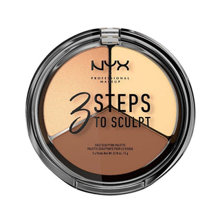 NYX PROF. MAKEUP 3 Steps To Sculpt Face Sculpting Palette - Light - Vivid Glow