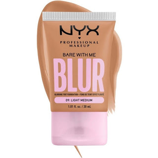 NYX PROF. MAKEUP Bare With Me Blur Tint Foundation 30ml 09 Light Medium - Vivid Glow