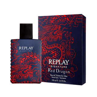 Replay Signature Red Dragon For Man Edt 100ml - Vivid Glow